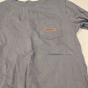 Vineyard Vines Blue Long Sleeve Tee with Pocket